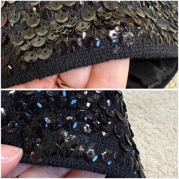 Vintage 1950s Marshall Field & Company 100% Wool Sequin Beaded Sleeveless Top - Picture 16 of 17